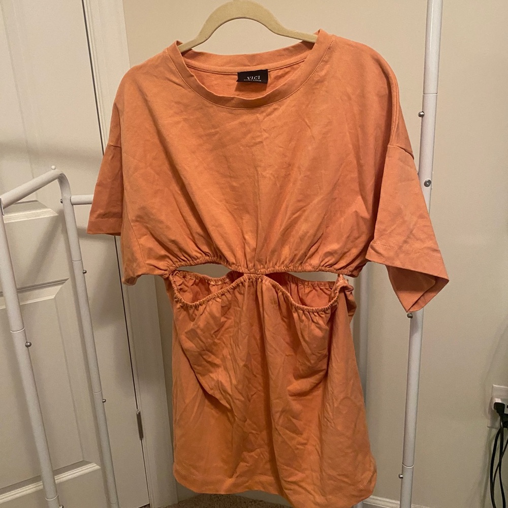 Cutout T-shirt dress